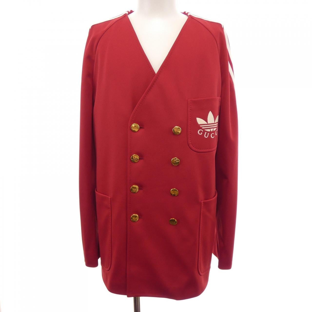 グッチ GUCCI ADIDAS 707683 ZAKQN ノーカラージャケット