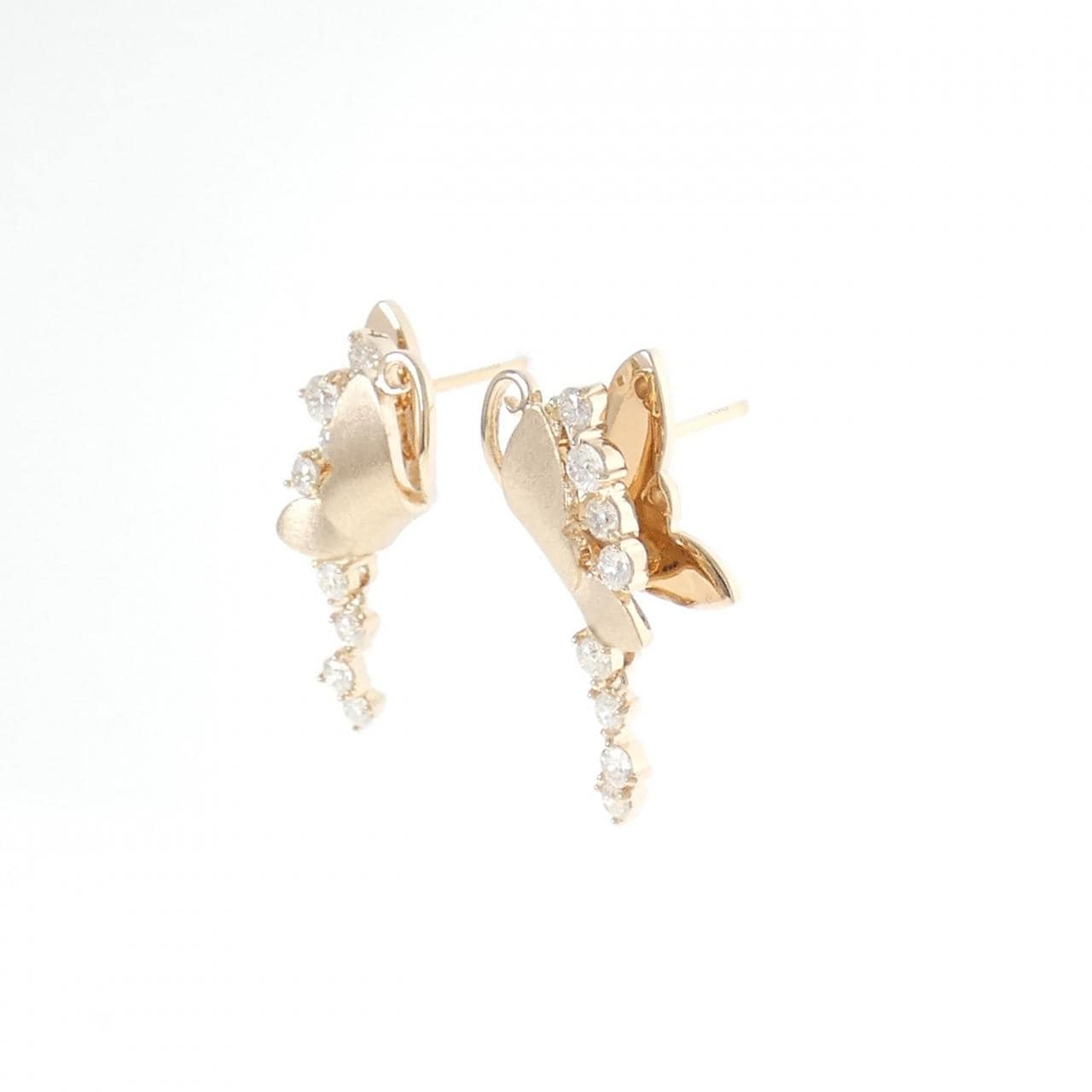 K18PG Diamond earrings 0.56CT