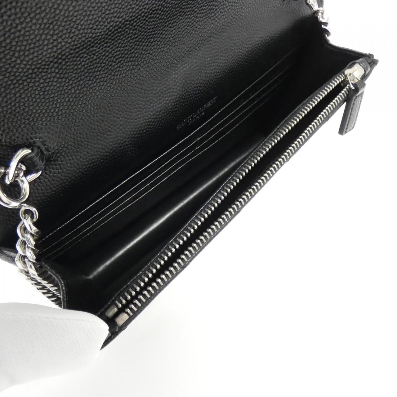 SAINT LAURENT 393953 BOW02 Chain Wallet