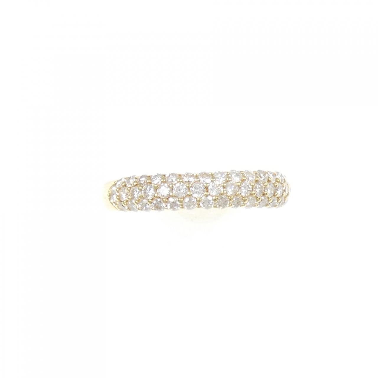 K18YG パヴェ ダイヤモンド リング 0.50CT