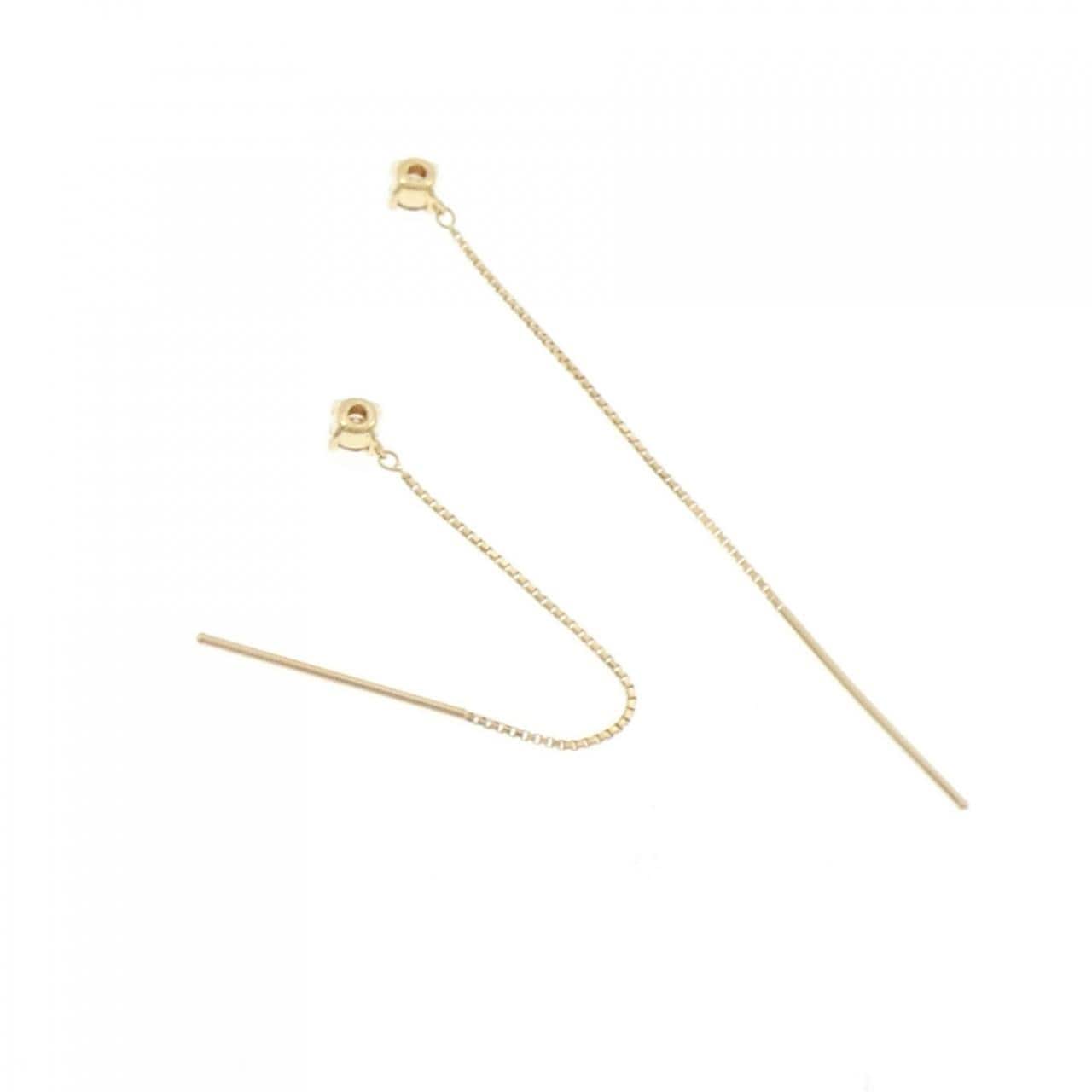 K18YG ダイヤモンド ピアス 0.14CT