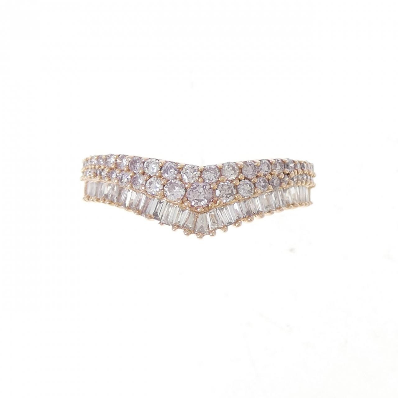 K18PG ピンクダイヤモンド リング 0.35CT