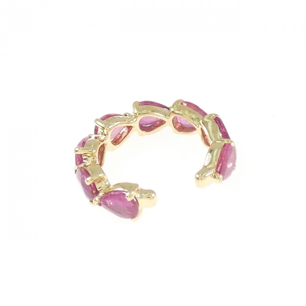 18K Yellow Gold Ruby Ear Cuff 1.43CT (Single)