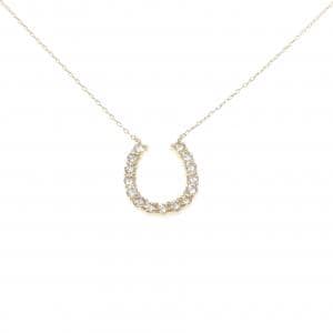 K18YG ホースシュー ダイヤモンド ネックレス 0.50CT