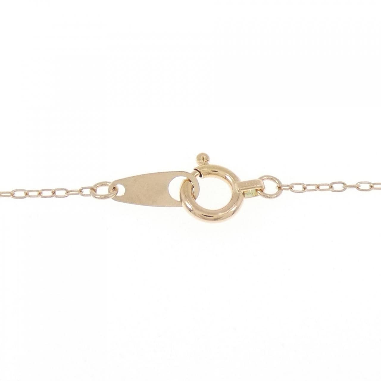 K18PG フラワー ルビー ネックレス 0.39CT