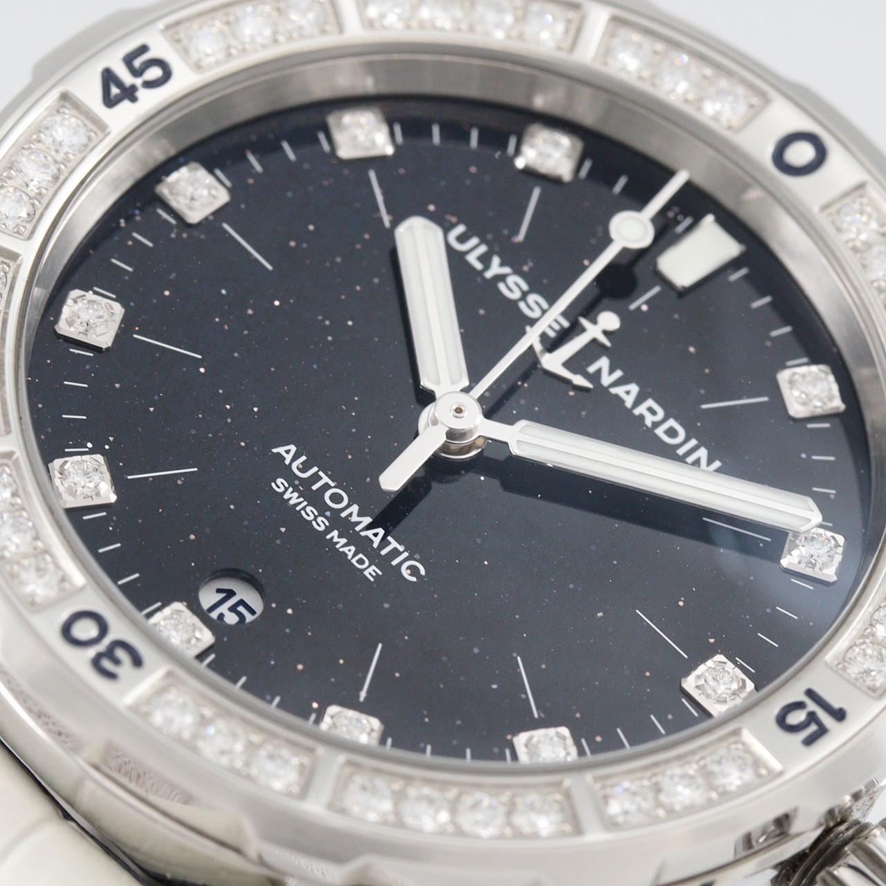 ユリス･ナルダン ダイバースターリーナイト 8163-182B1-3A/1A SS 自動巻