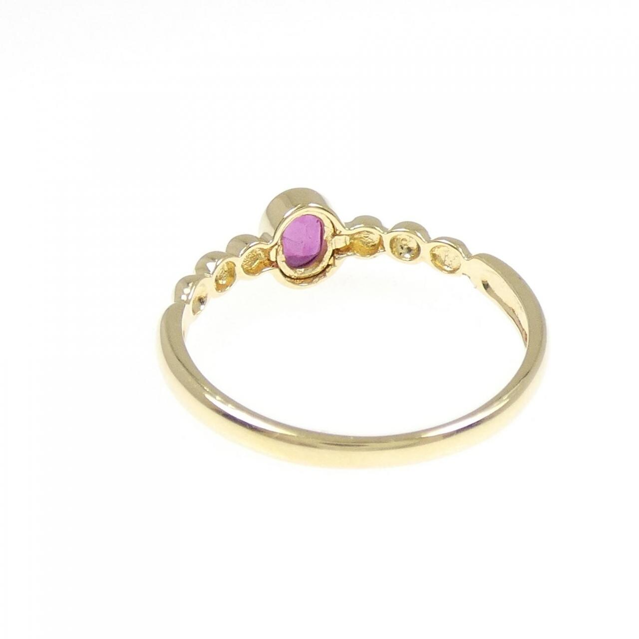 K18YG ルビー リング 0.20CT
