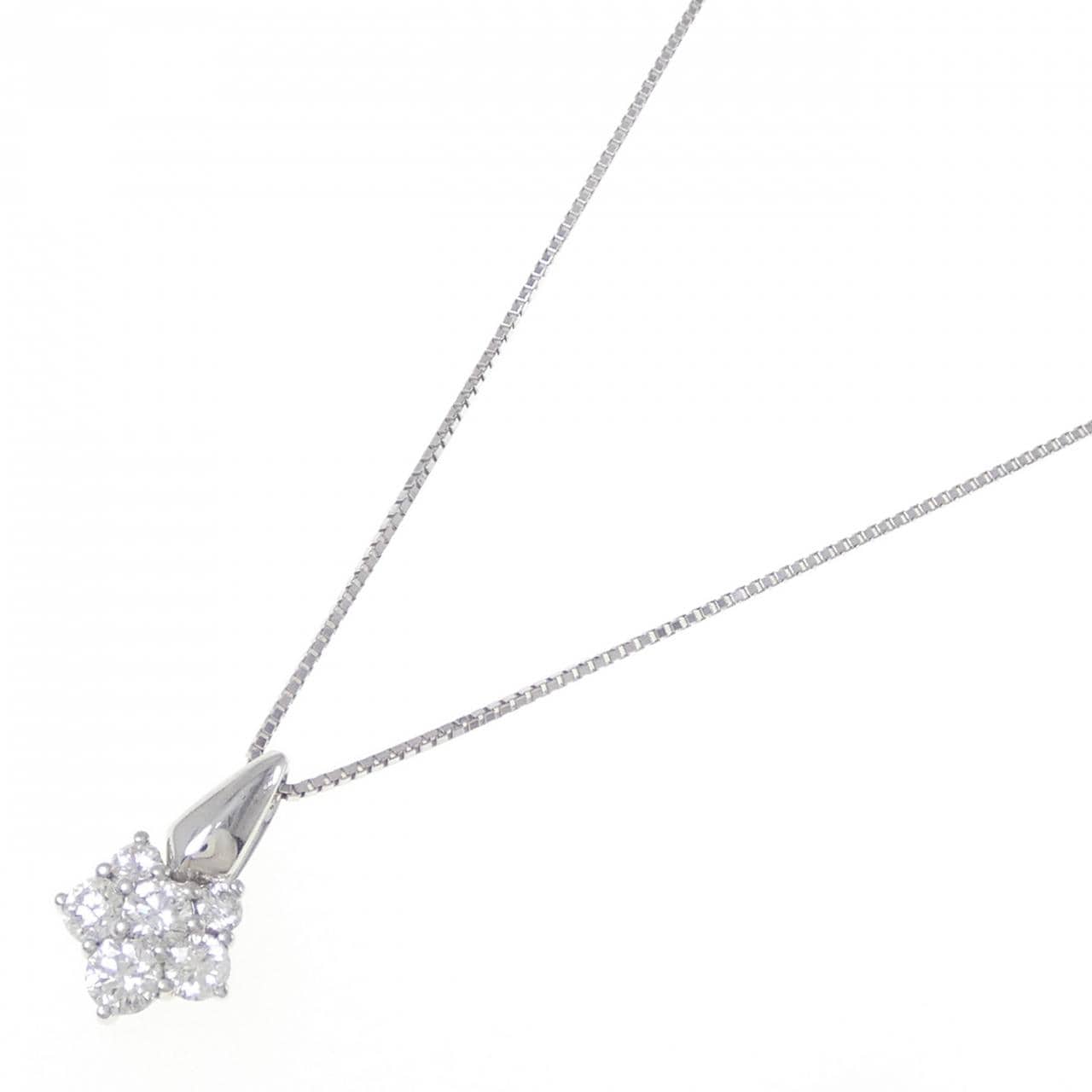 K18WG ダイヤモンド ネックレス 0.58CT