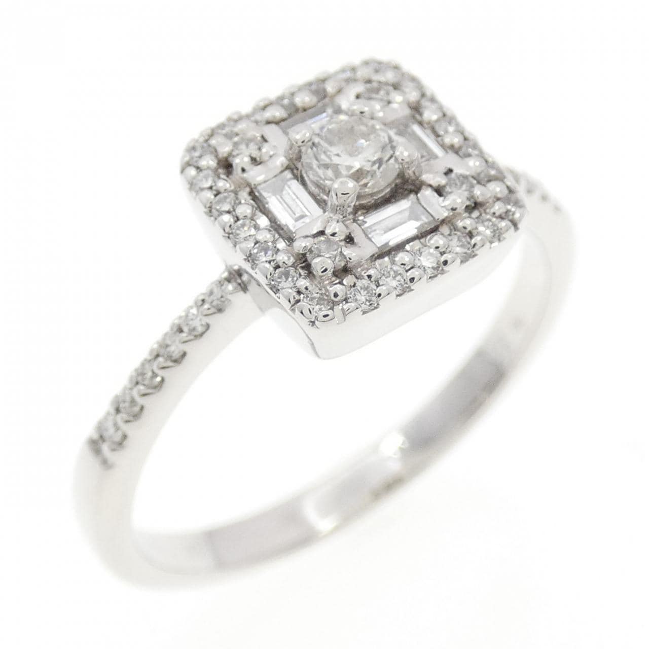 K18WG ダイヤモンド リング 0.37CT