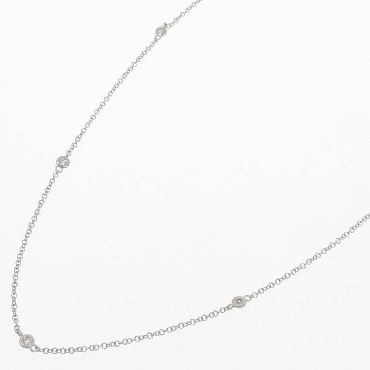 K18WG ダイヤモンド ネックレス 0.13CT