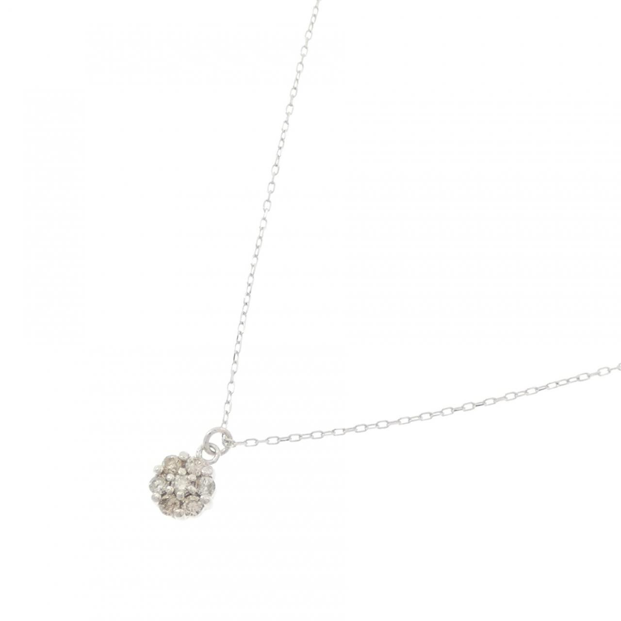 K18WG ダイヤモンド ネックレス 0.10CT