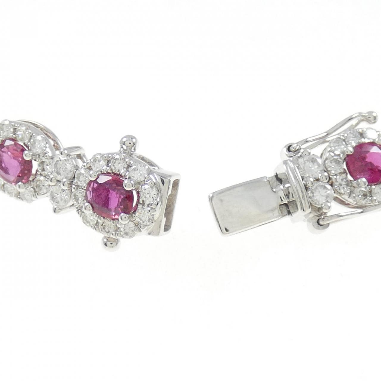 K18WG ルビー ブレスレット 6.16CT