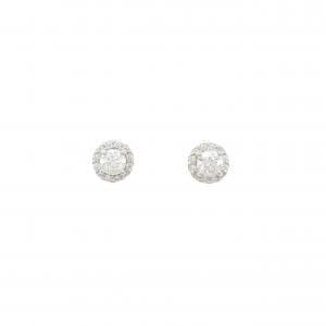 【リメイク】PT900/ST ダイヤモンド ピアス 0.204CT 0.229CT D SI1 EXT