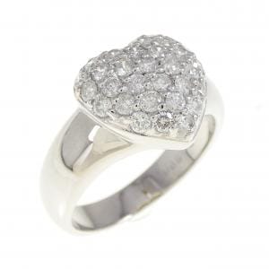 PT900 ハート パヴェ ダイヤモンド リング 0.70CT
