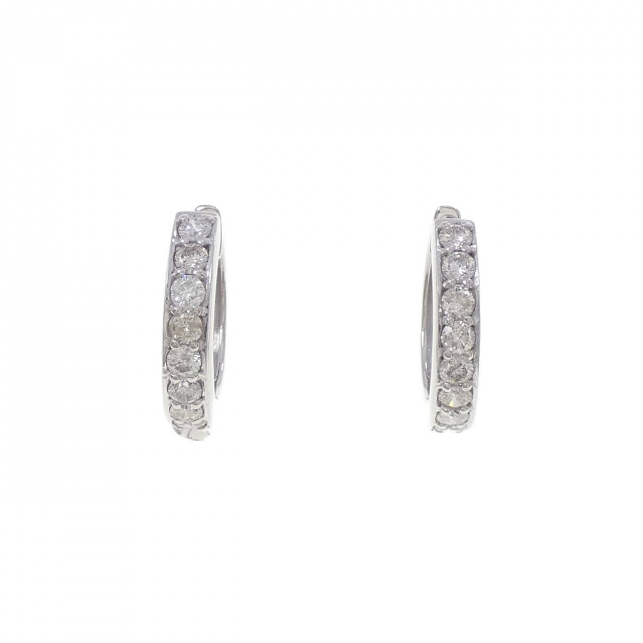 K18WG ダイヤモンド ピアス 0.50CT