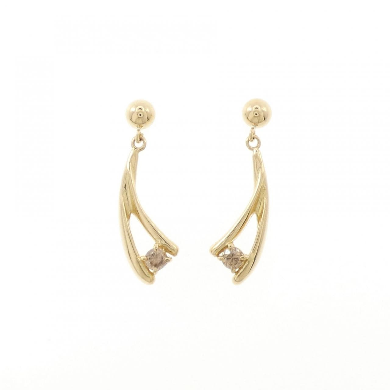 K18YG ダイヤモンド ピアス 0.20CT