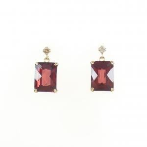 K18YG ガーネット ピアス 4.00CT