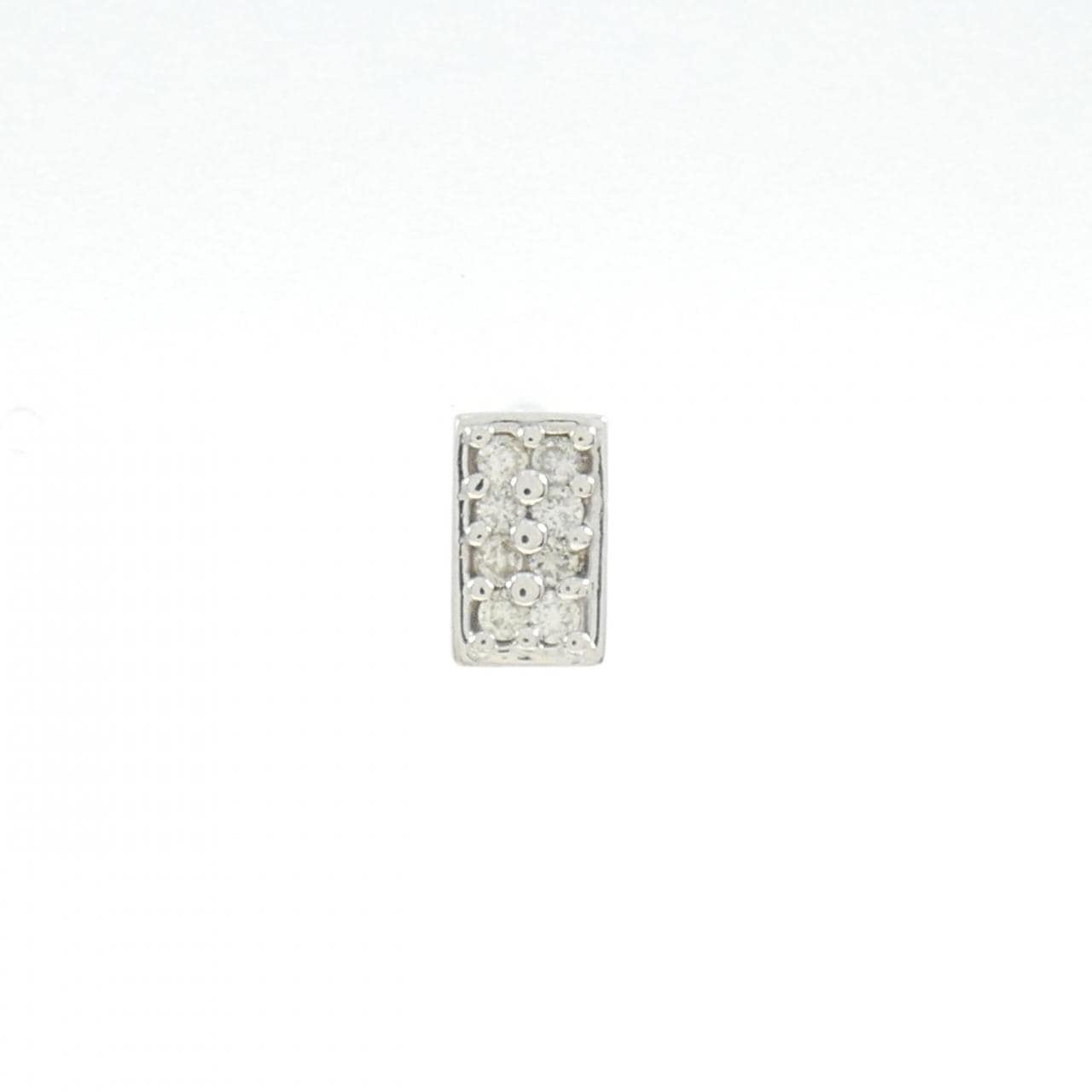 K18WG ダイヤモンド ピアス 0.10CT 片耳