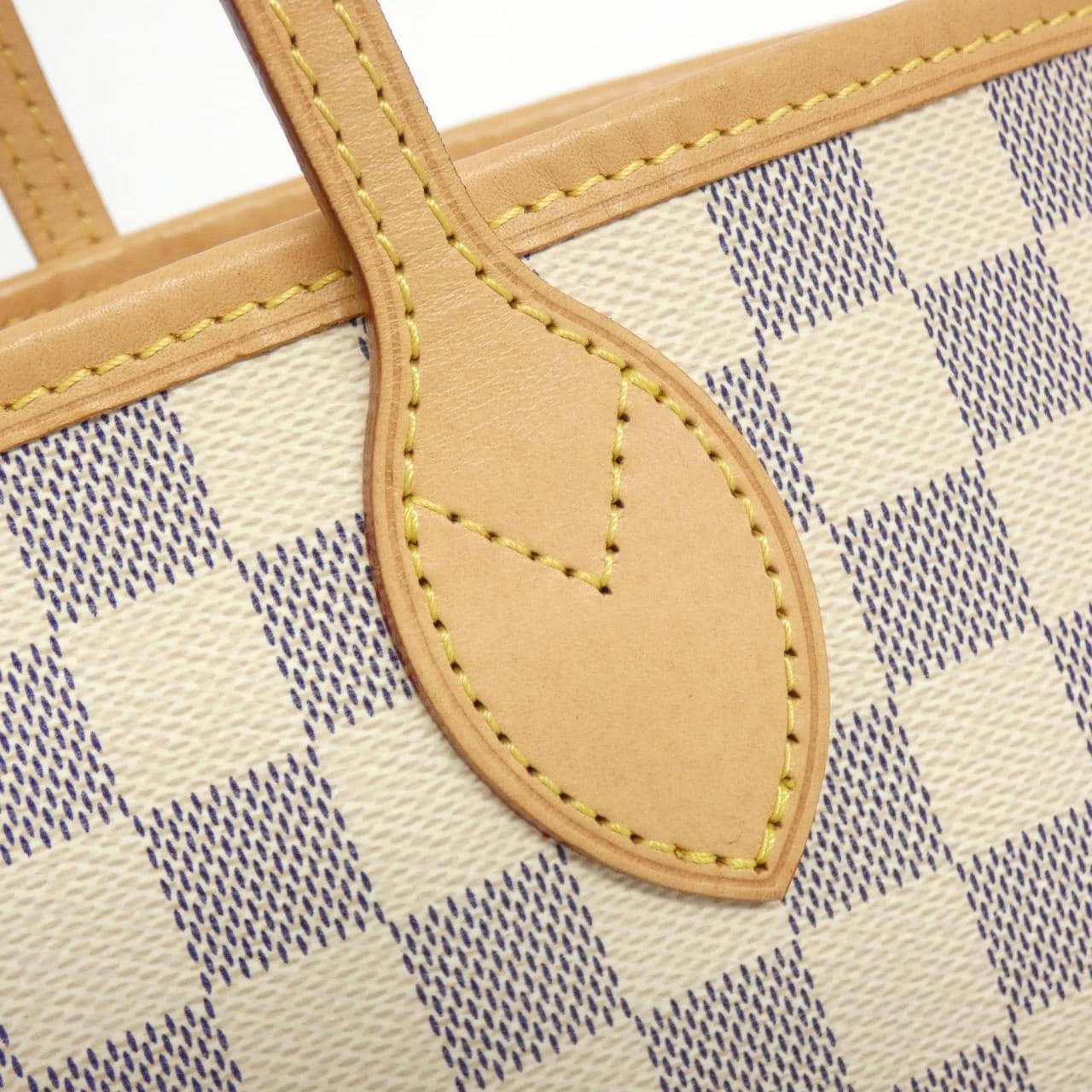 LOUIS VUITTON Damier Azur（绳索和链条）Neverfull N40471 包