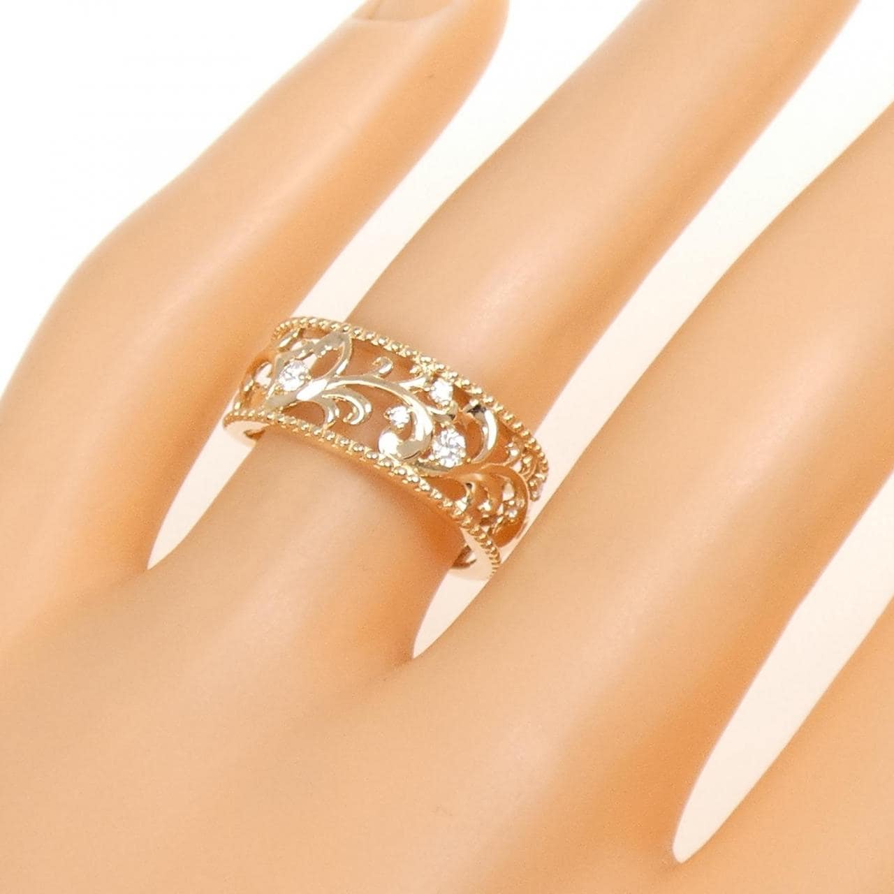 K18PG ダイヤモンド リング 0.10CT