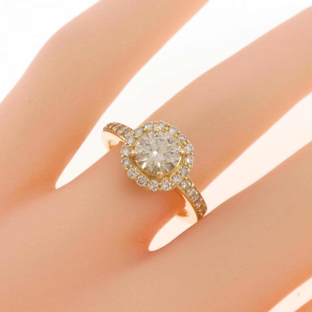 K18YG ダイヤモンド リング 0.90CT