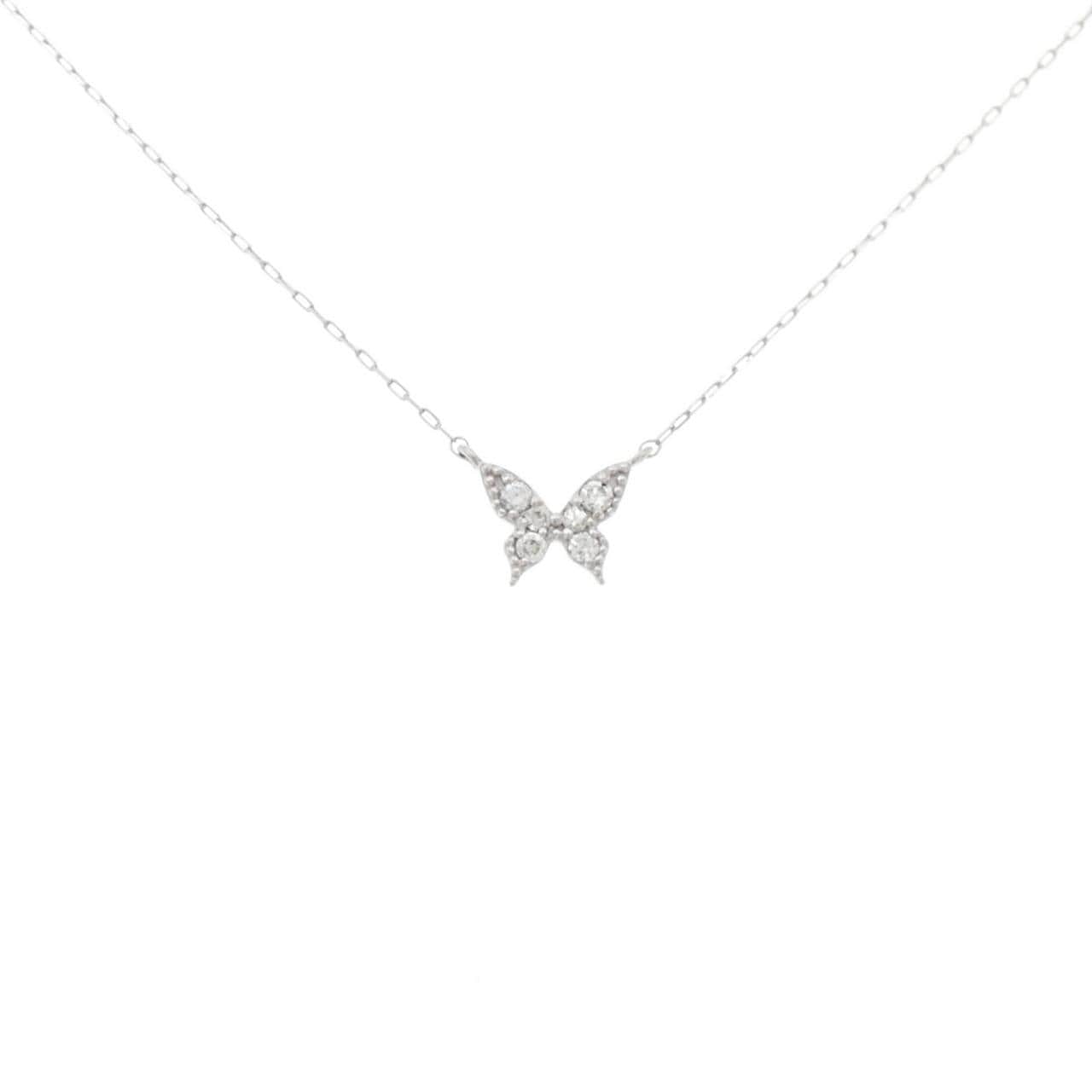 [BRAND NEW] PT950/PT900 Butterfly Diamond Necklace 0.05CT