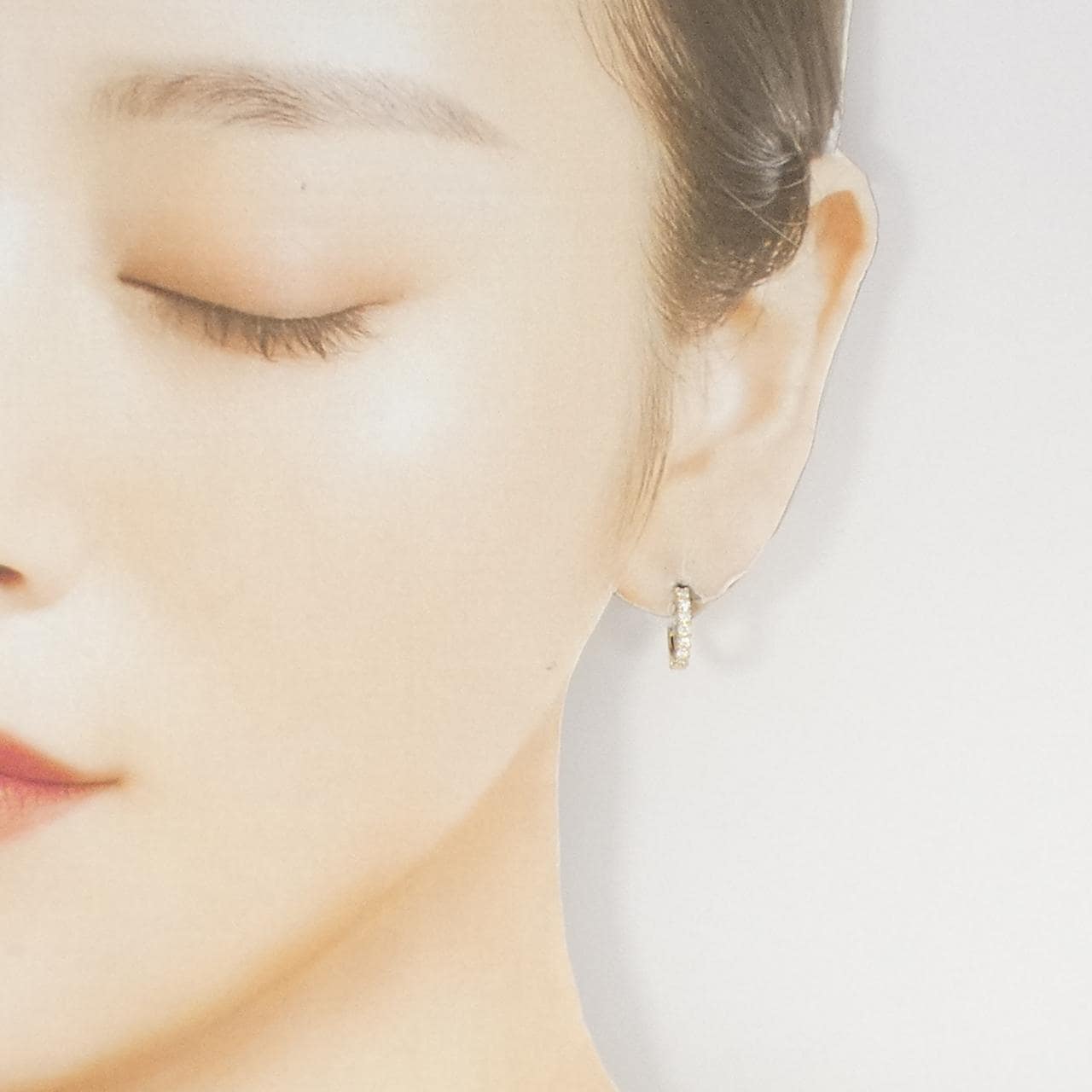 K18YG フープ ダイヤモンド ピアス 0.28CT