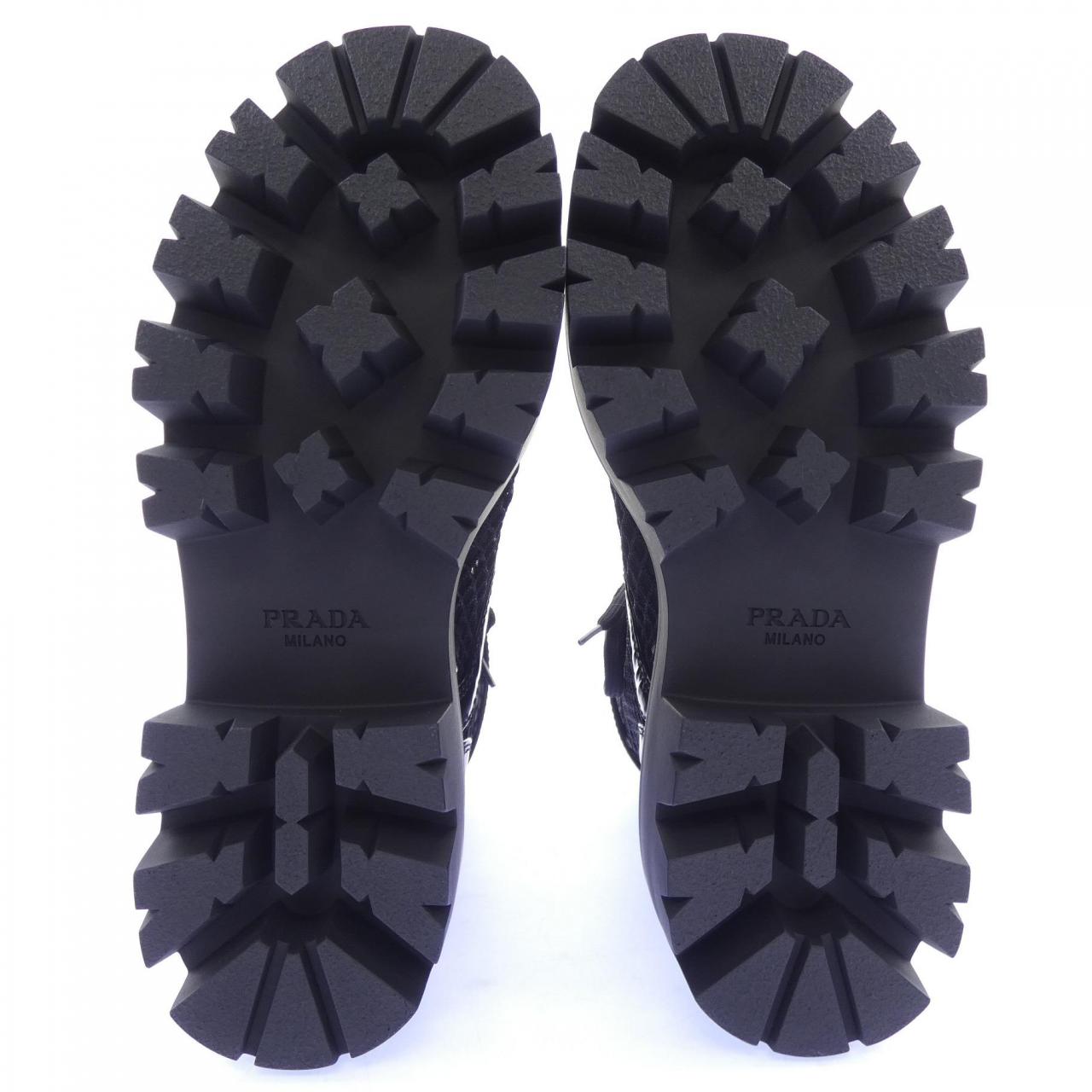 プラダ PRADA メッシュ コンバット トライアングルロゴ 1T337O ブーツ