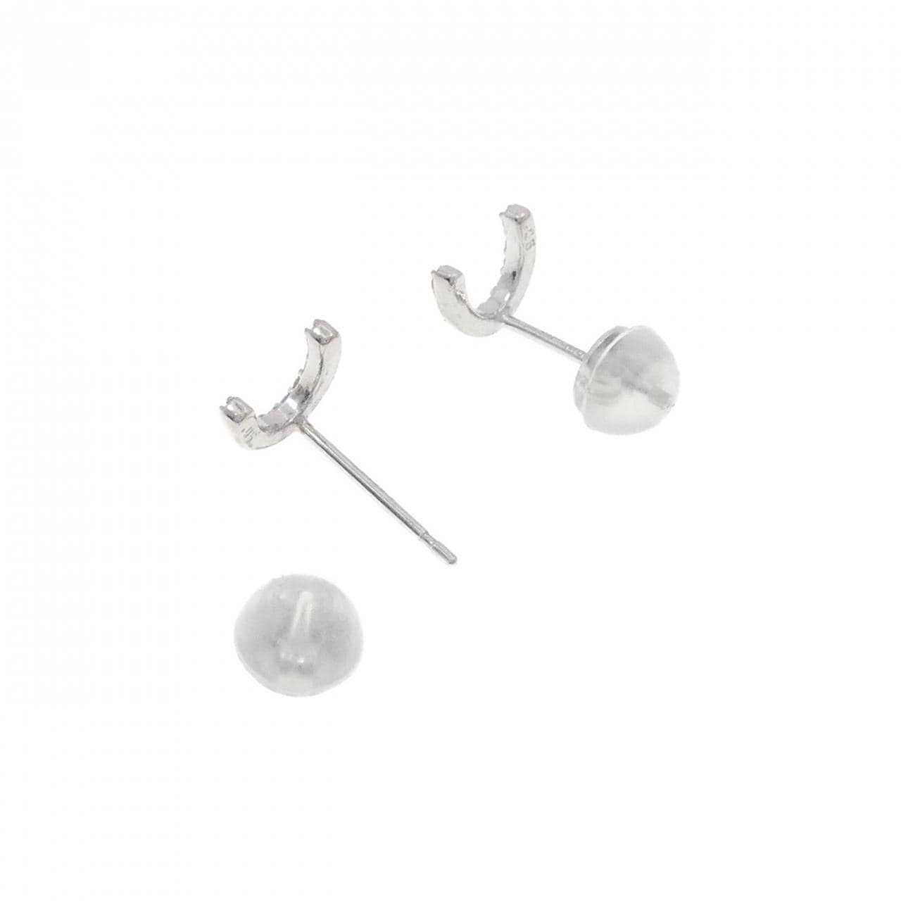K10WG ダイヤモンド ピアス 0.10CT