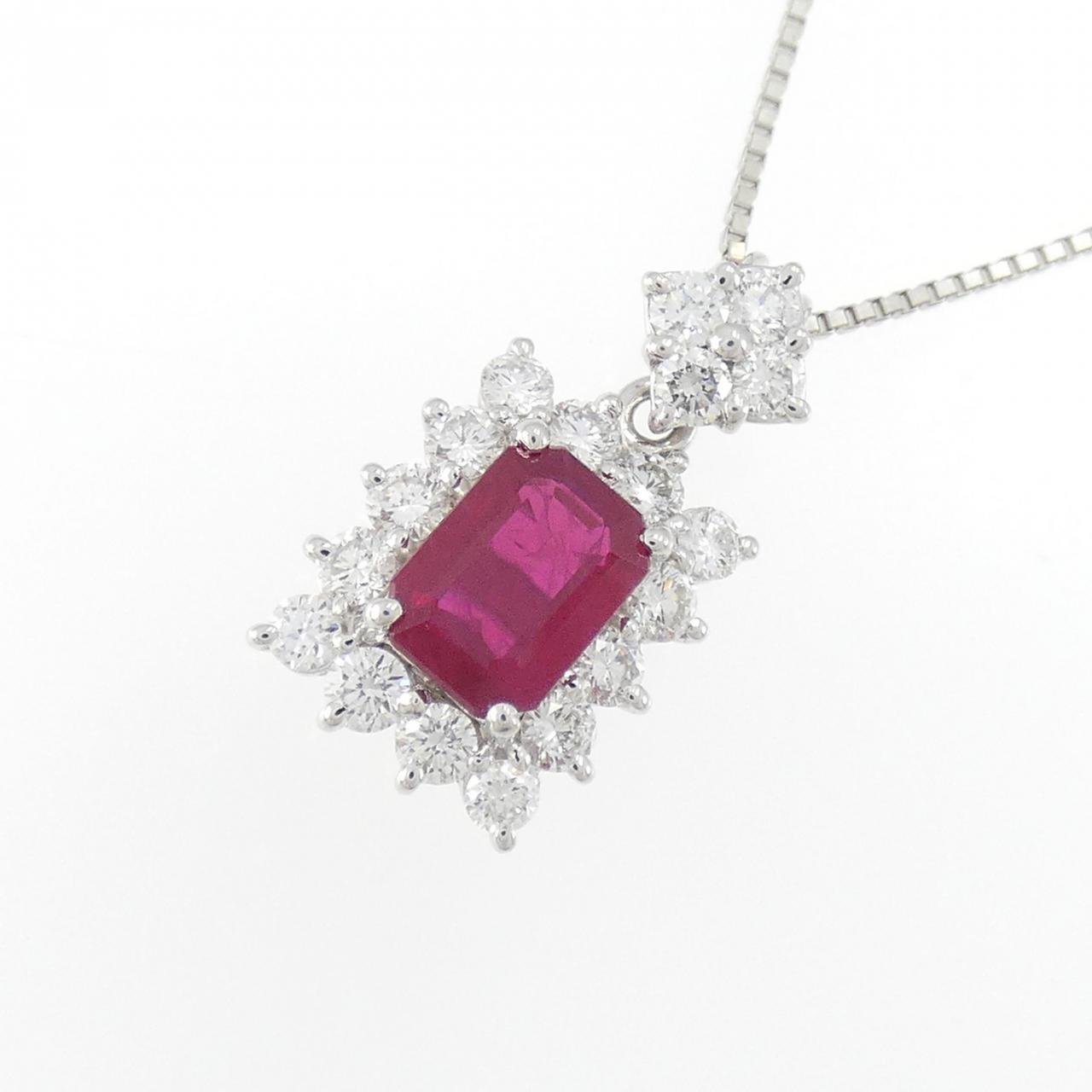 PT ルビー ネックレス 1.21CT ビルマ産
