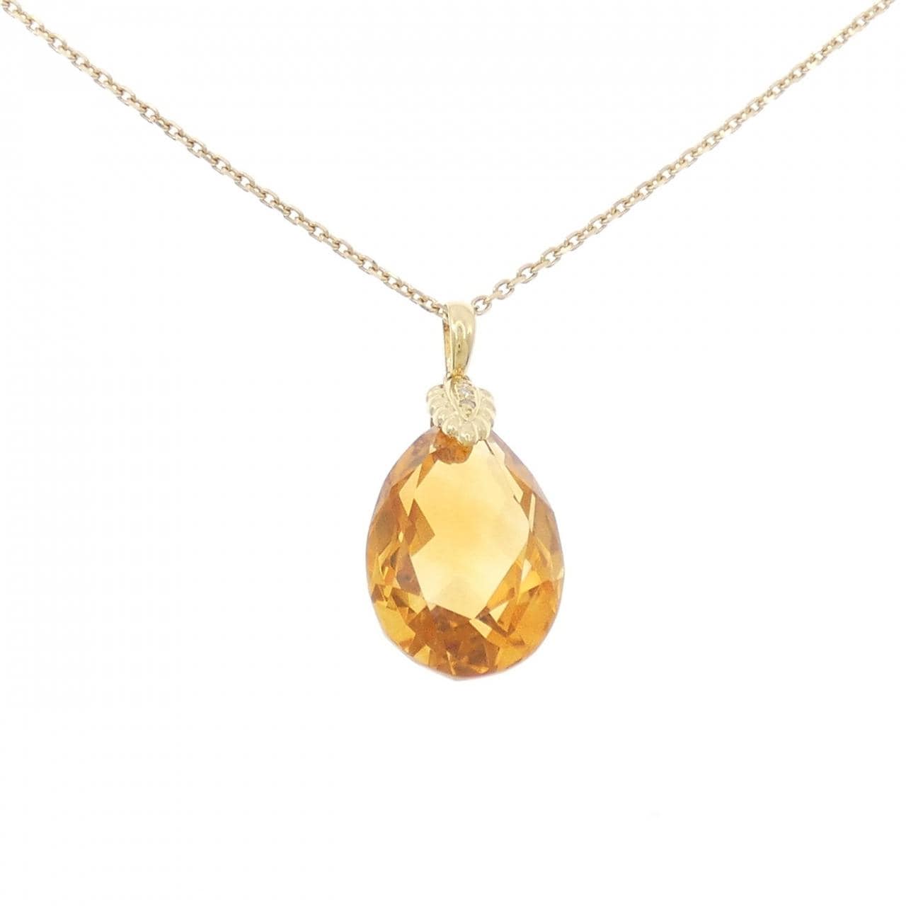K18YG シトリン ネックレス