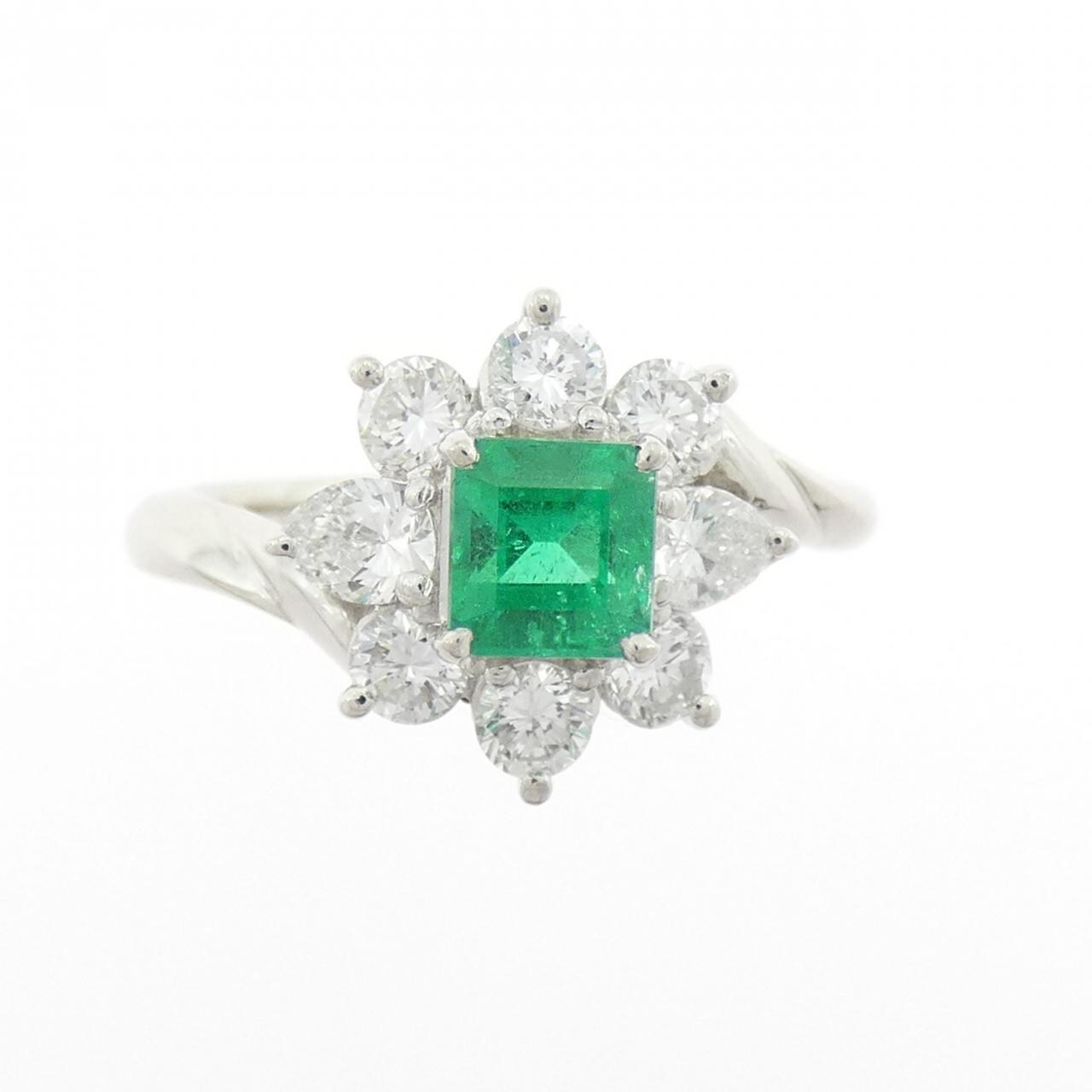 PT900 エメラルド リング 0.61CT