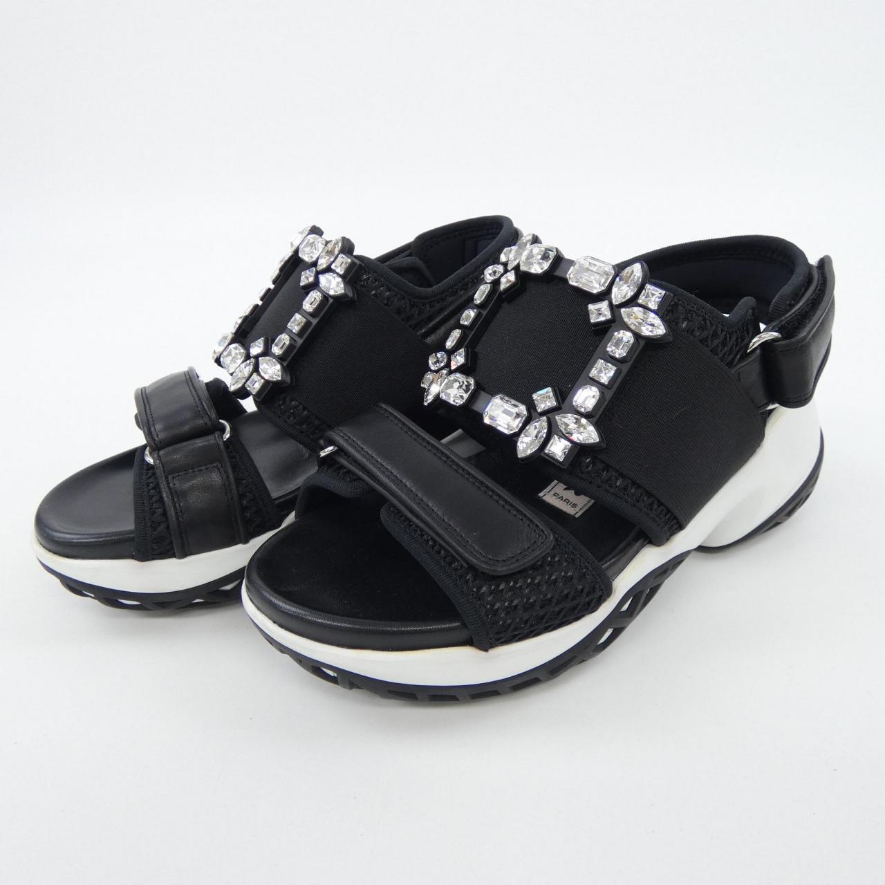 ロジェヴィヴィエ ROGER VIVIER ヴィヴ ラン ストラス バックル サンダル