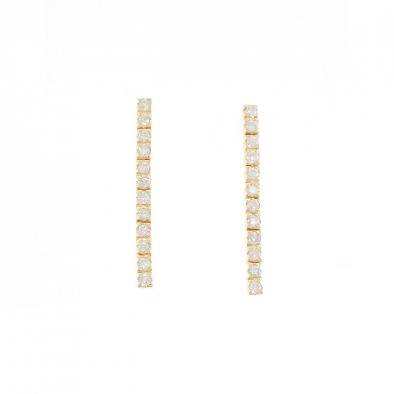 K18YG/750YG ダイヤモンド ピアス 0.49CT