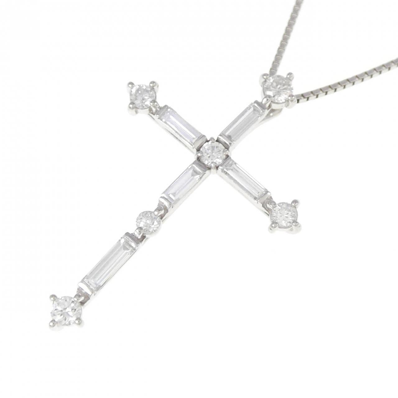PT クロス ダイヤモンド ネックレス 0.50CT