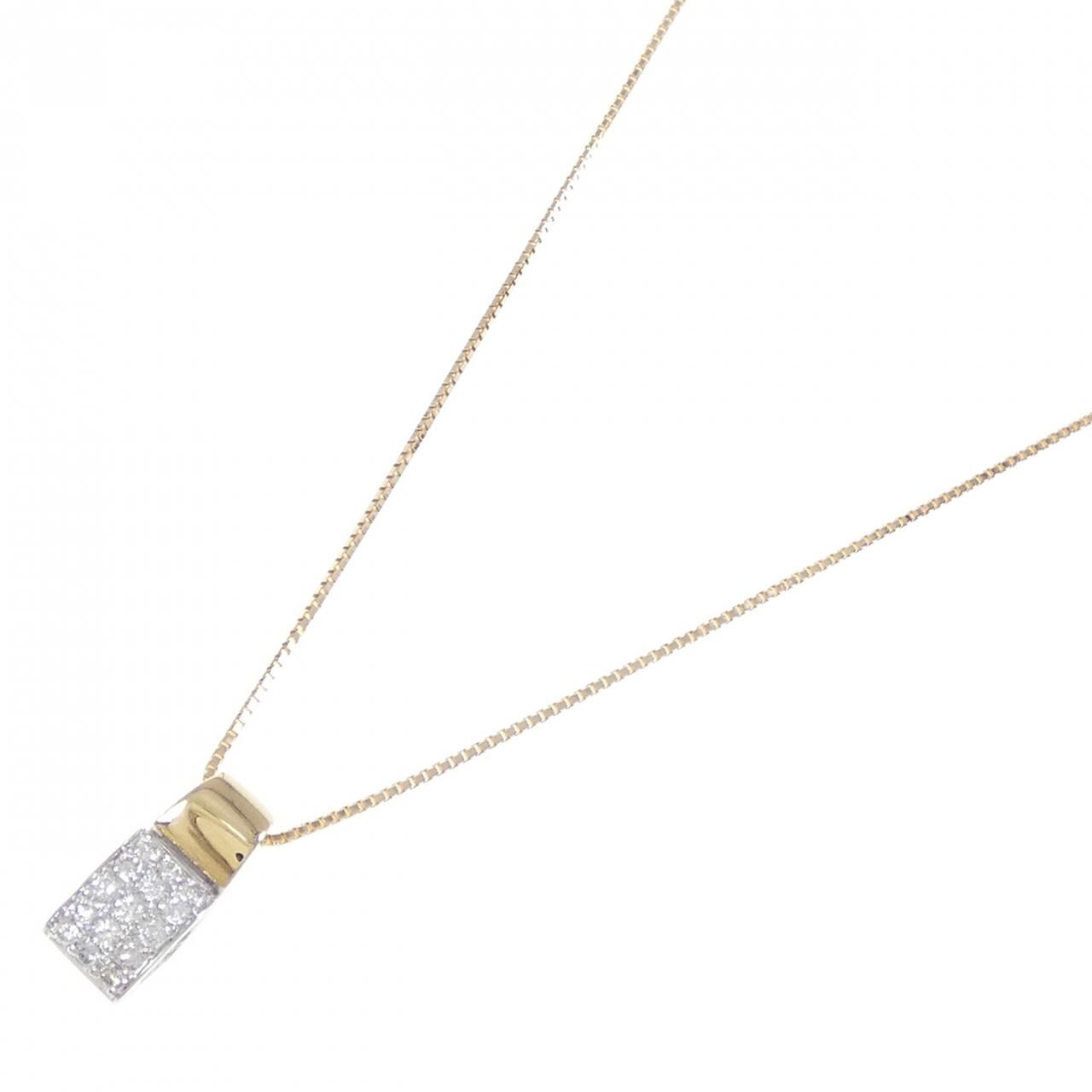 K18YG/K18WG Pavé Diamond Necklace 0.19CT