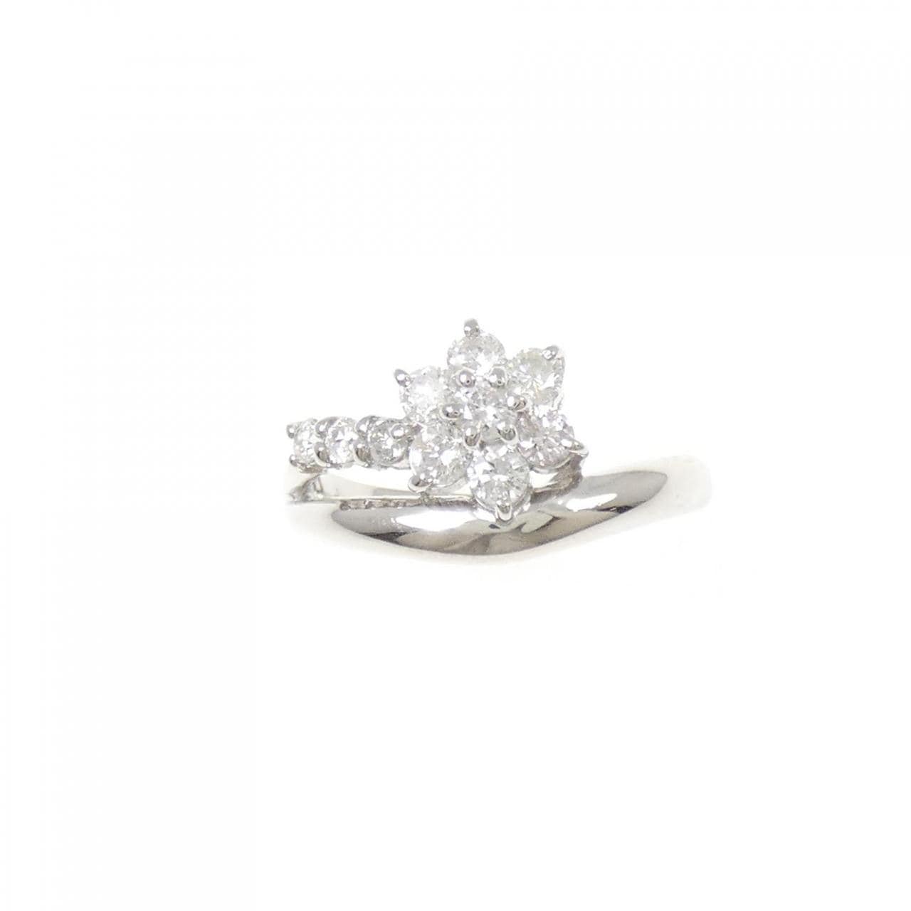 PT900 フラワー ダイヤモンド リング 0.50CT