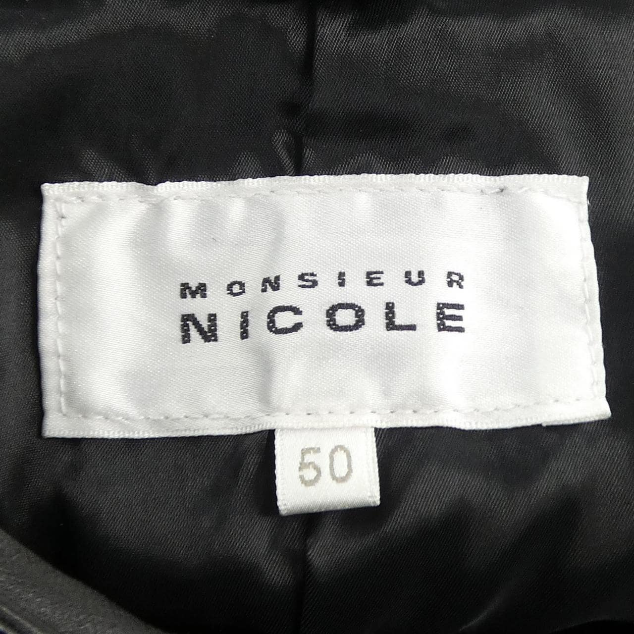 ムッシュニコル Monsieur NICOLE 0162-3700 レザーライダースジャケット
