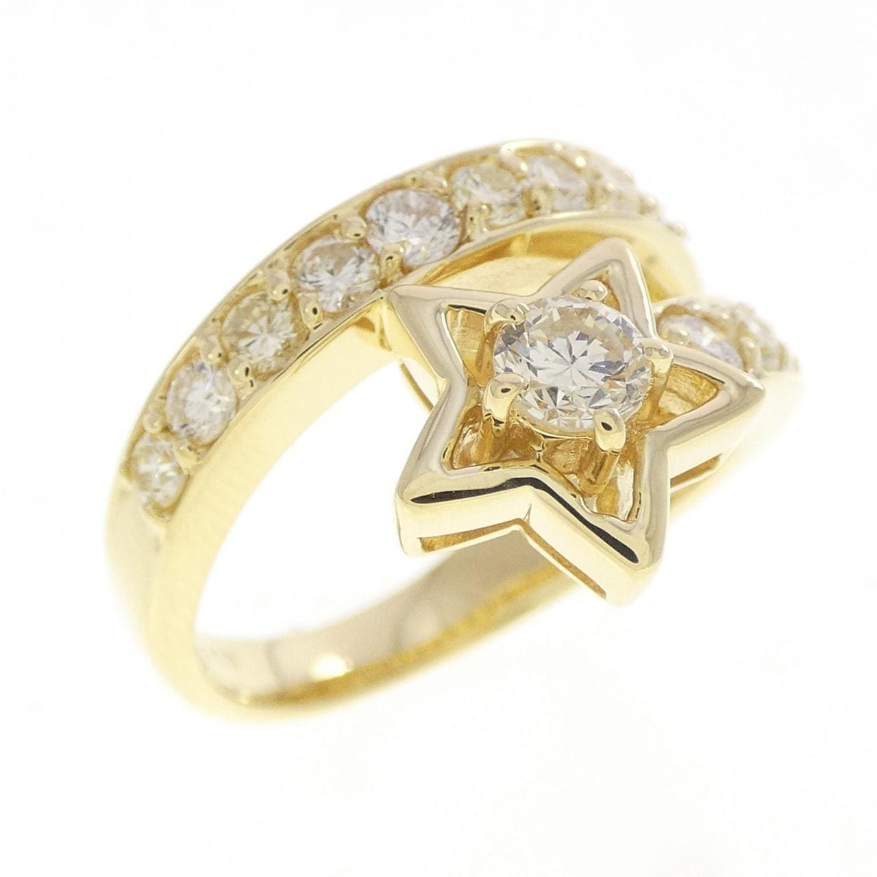 K18YG スター ダイヤモンド リング 1.09CT