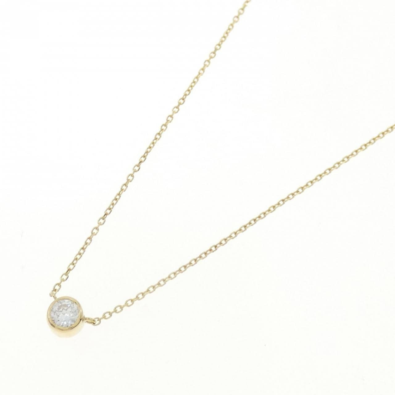 K18YG ソリティア ダイヤモンド ネックレス 0.177CT