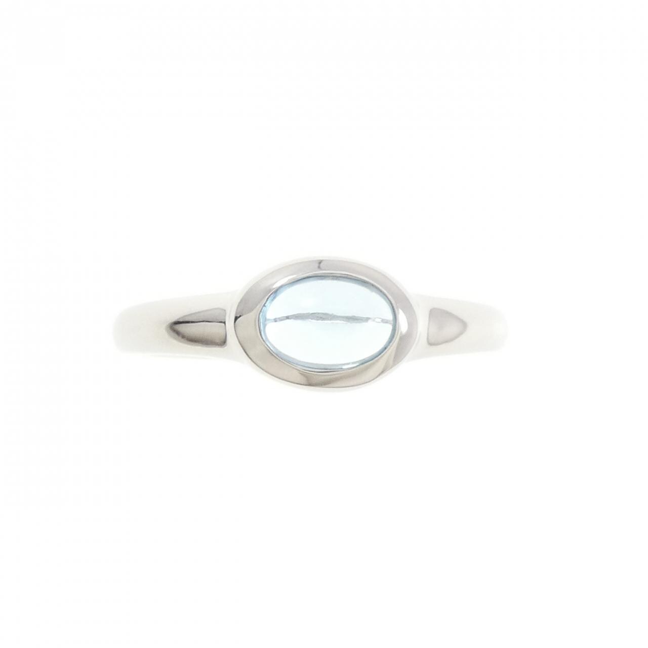 PT900藍色托帕石戒指