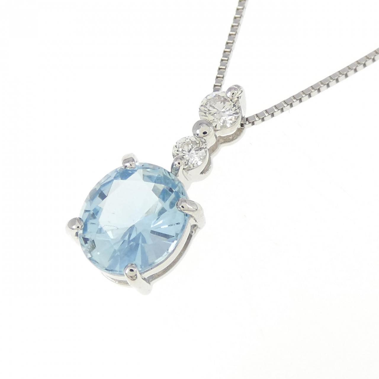 【リメイク】PT アクアマリン ネックレス 1.05CT