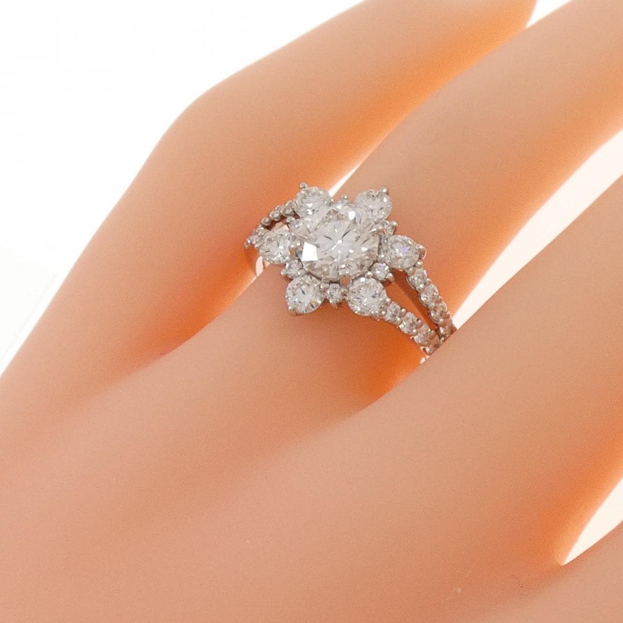 【リメイク】PT900 ダイヤモンド リング 1.014CT F VS2 3EXT H＆C