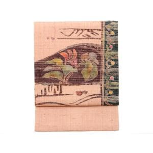 名古屋帯　染紬　友禅加工