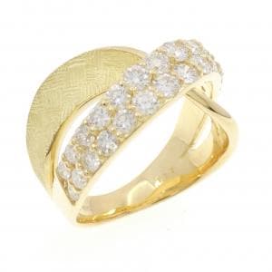 K18YG ダイヤモンド リング 1.37CT
