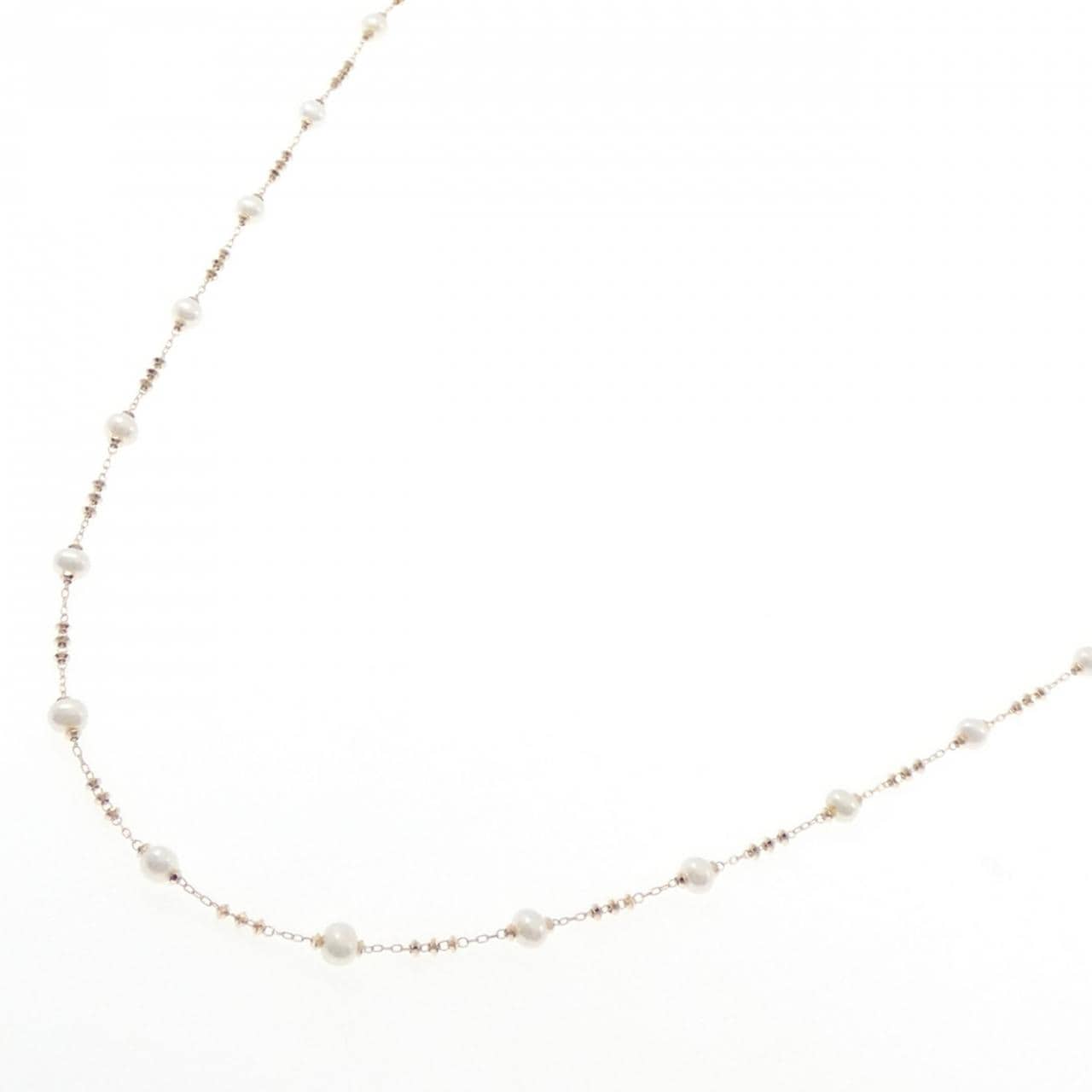 K18PG 淡水パール ネックレス