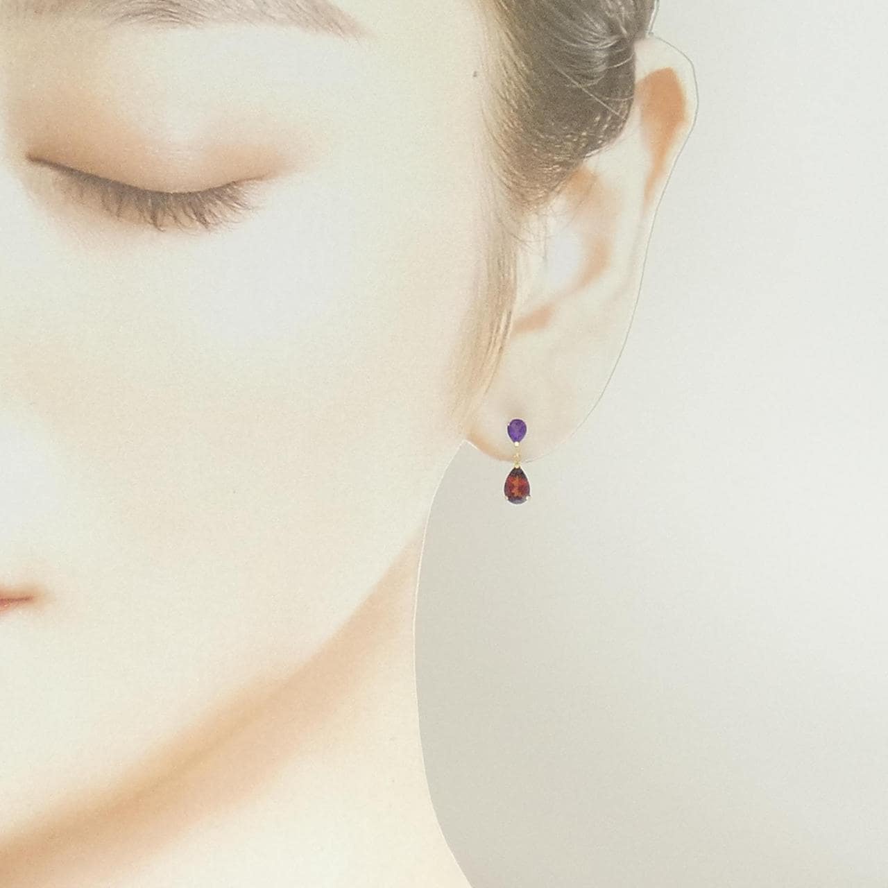 K18YG アメジスト ピアス