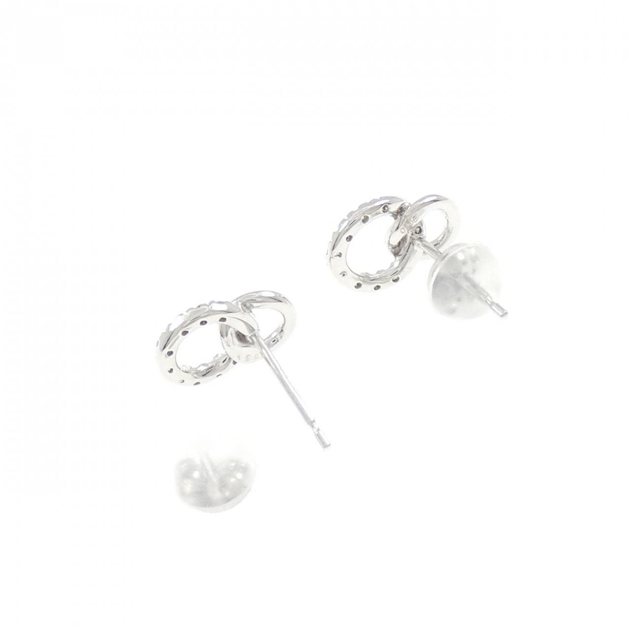K18WG ダイヤモンド ピアス 0.10CT