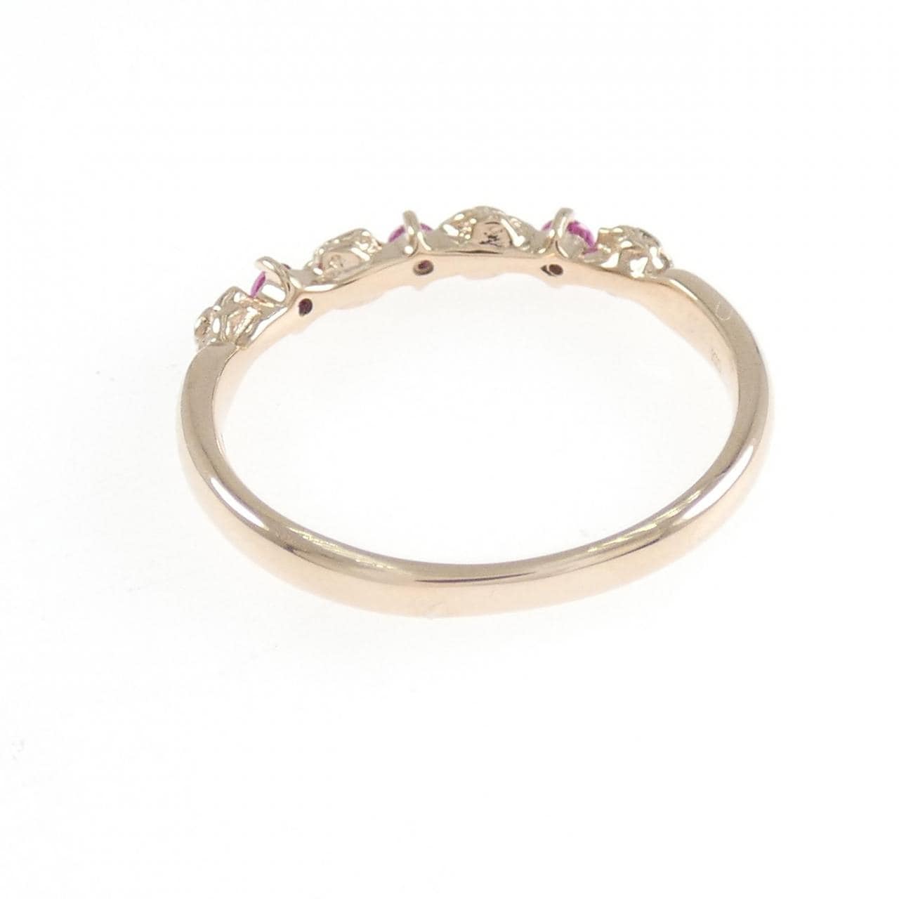 K10PG ローズ サファイヤ リング 0.15CT