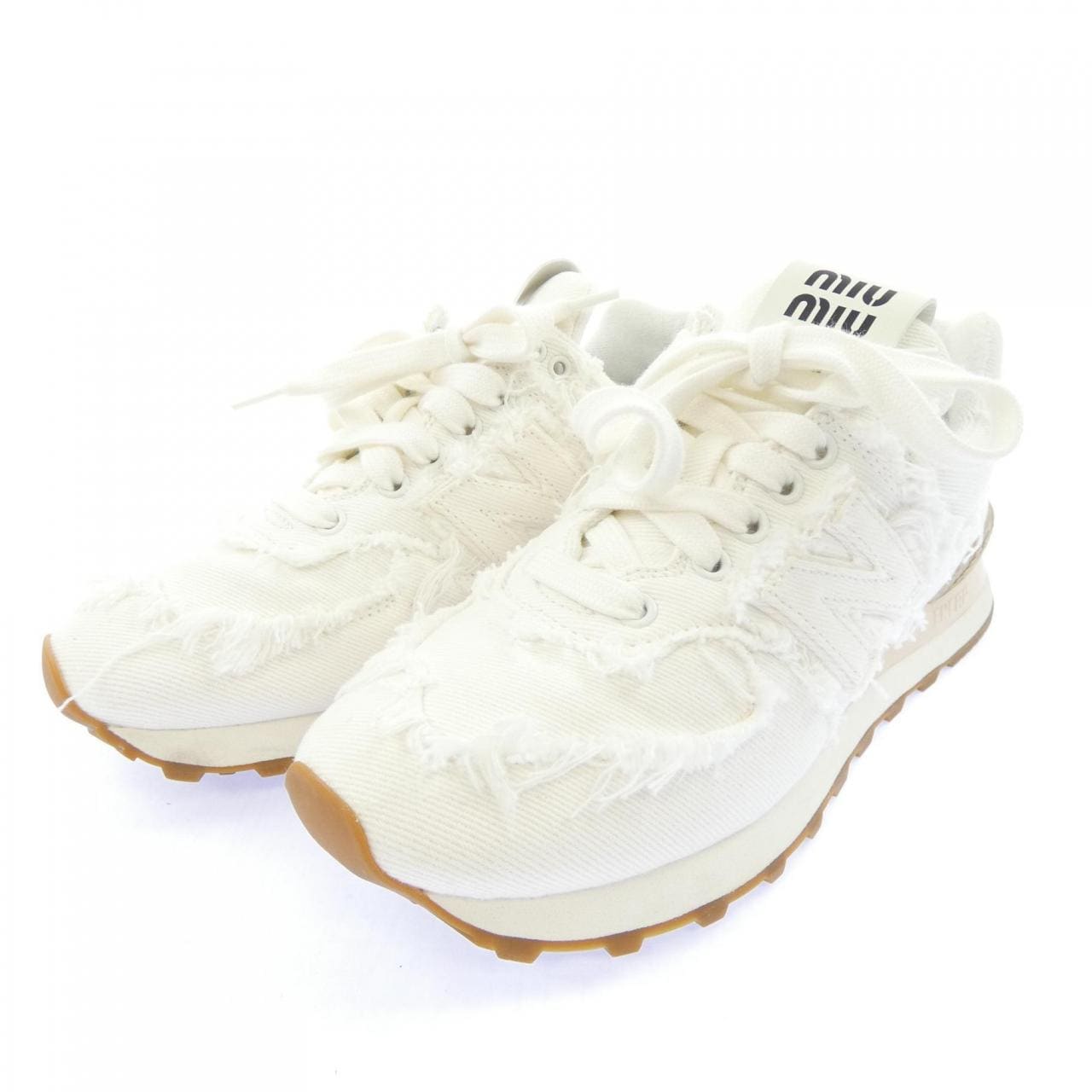 ミュウミュウ MIU MIU NEW BALANCE カットオフエッジ 5E765D スニーカー